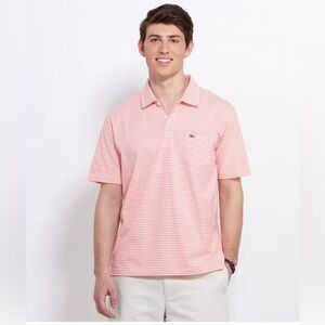 Vineyard Vines Clearwater Stripe Jersey Orange white size XL